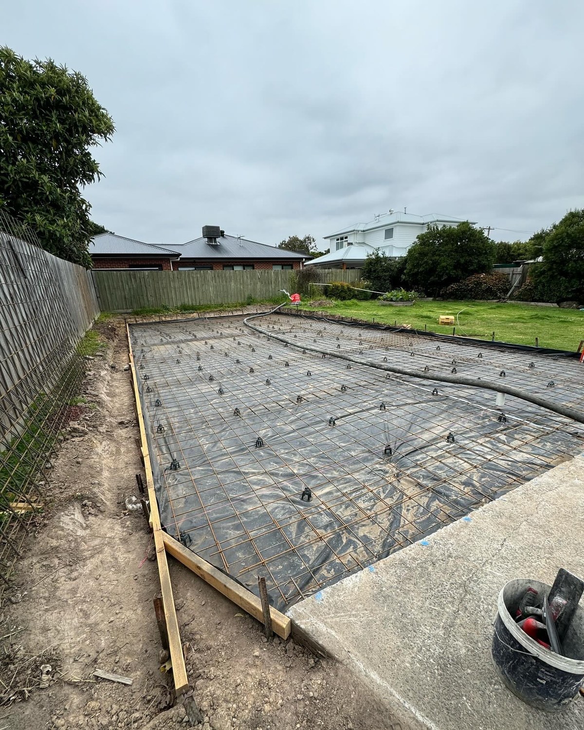 Reinforced concrete slab preparation