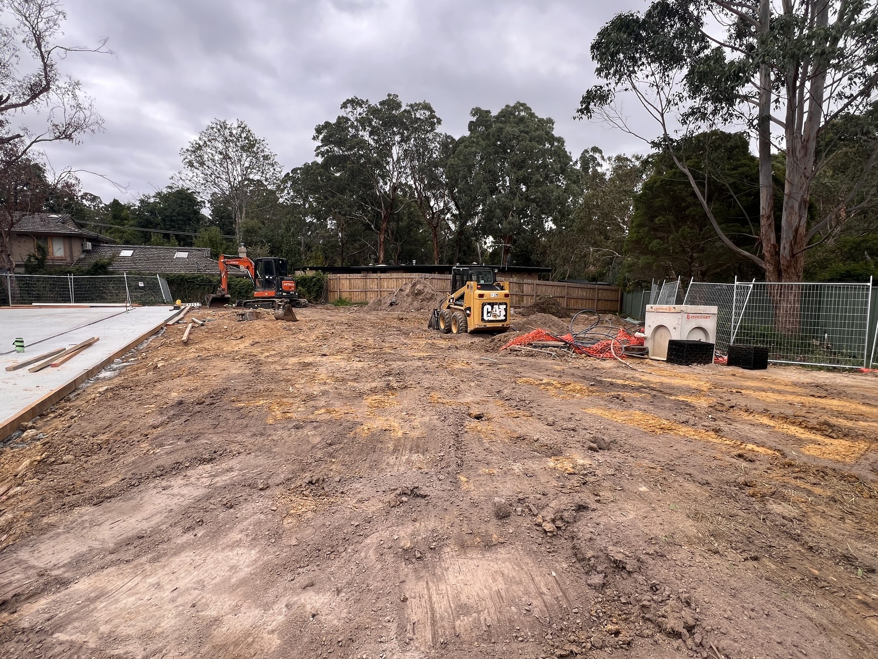 Excavator and site preparation work